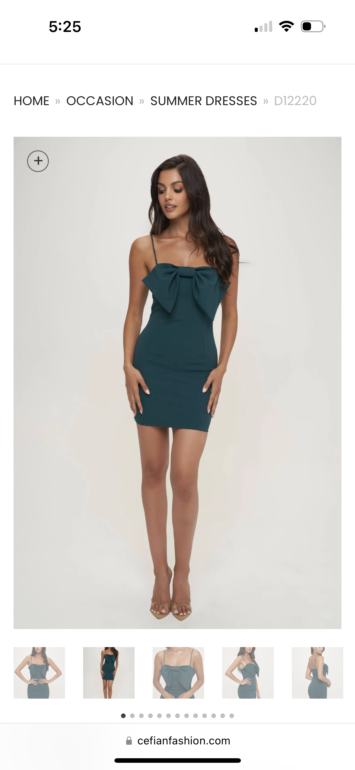 Elegant Green bow dress