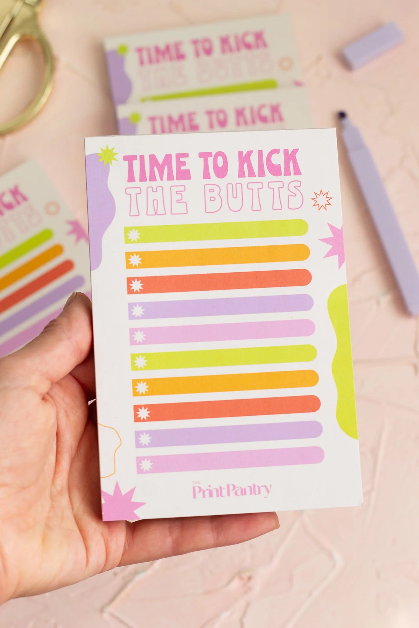 Time To Kick The Butts Notepad