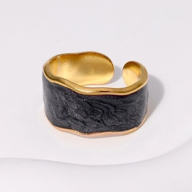 Midnight tide 18K gold plated Ring