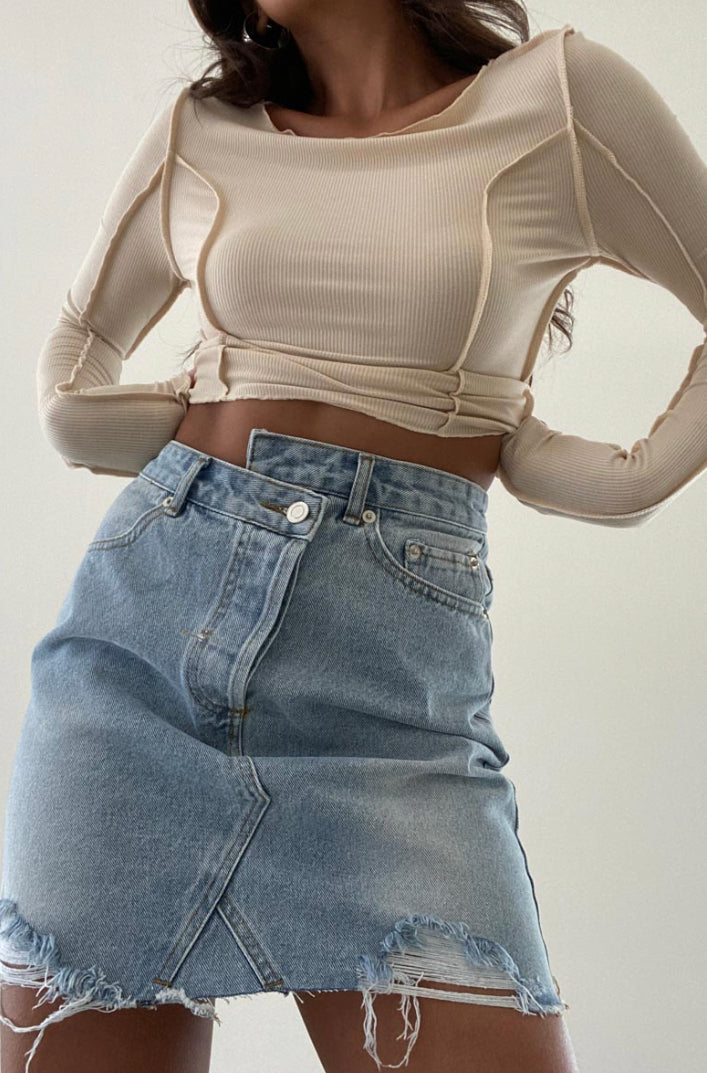 Caspian Lettuce Hem Top