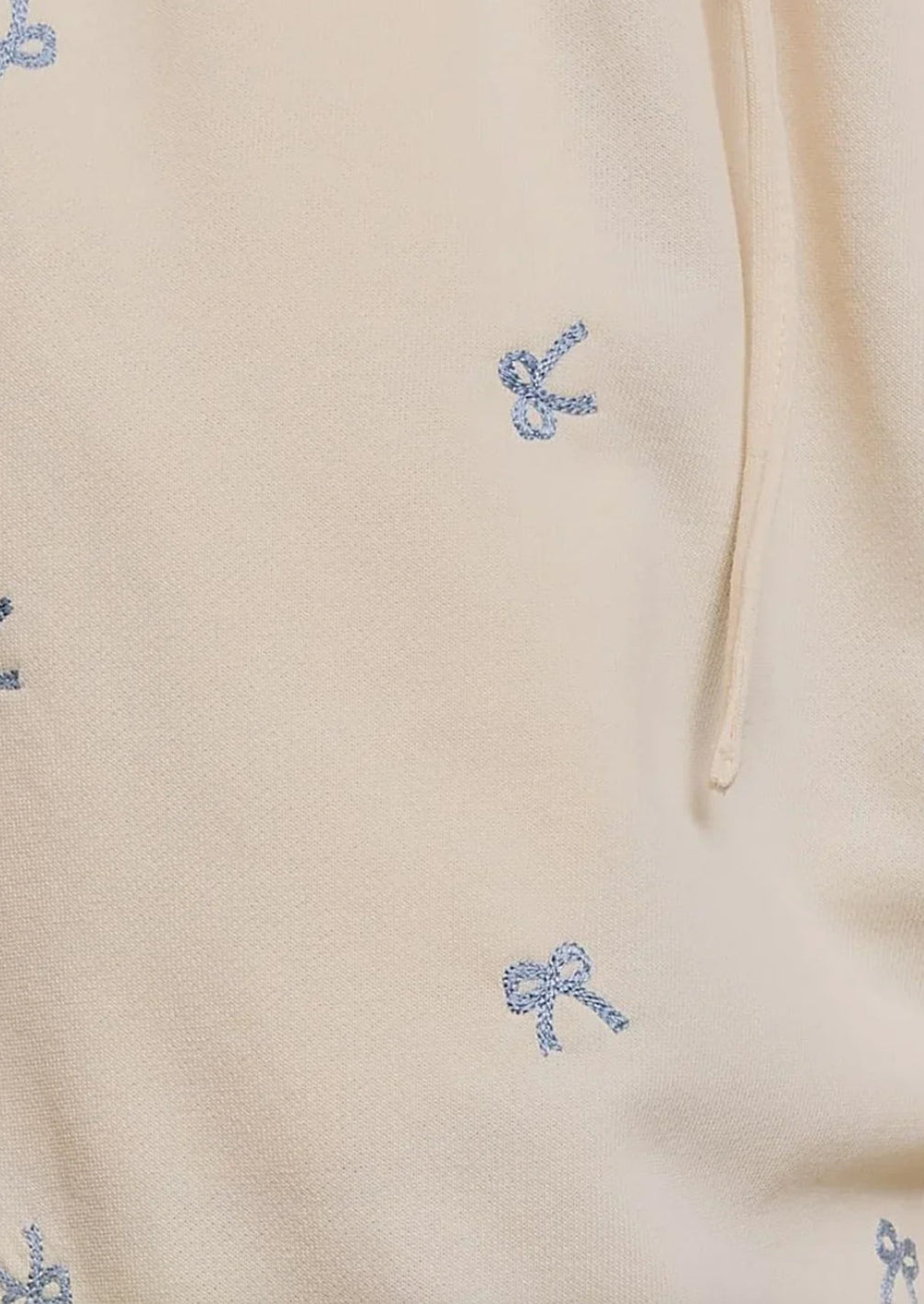 Embroidered bow sweatpants