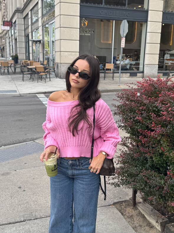 Bubblegum Cropped Sweater