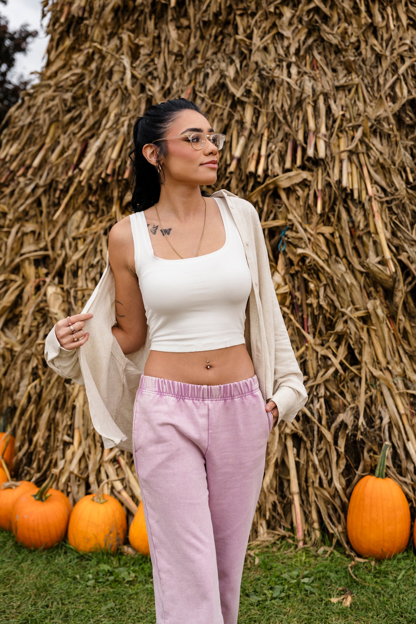 Linen Collared Button Blouse