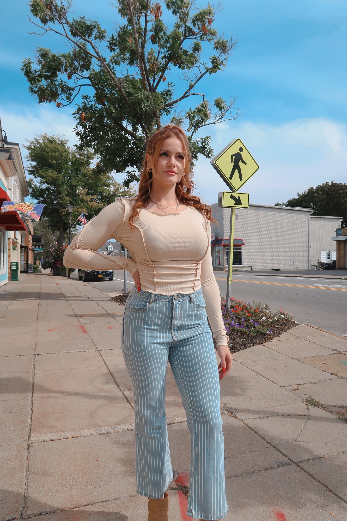 Caspian Lettuce Hem Top