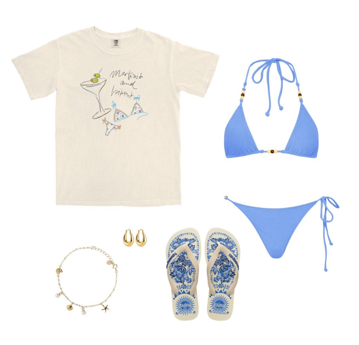 Martinis and Bikinis Baby Tee