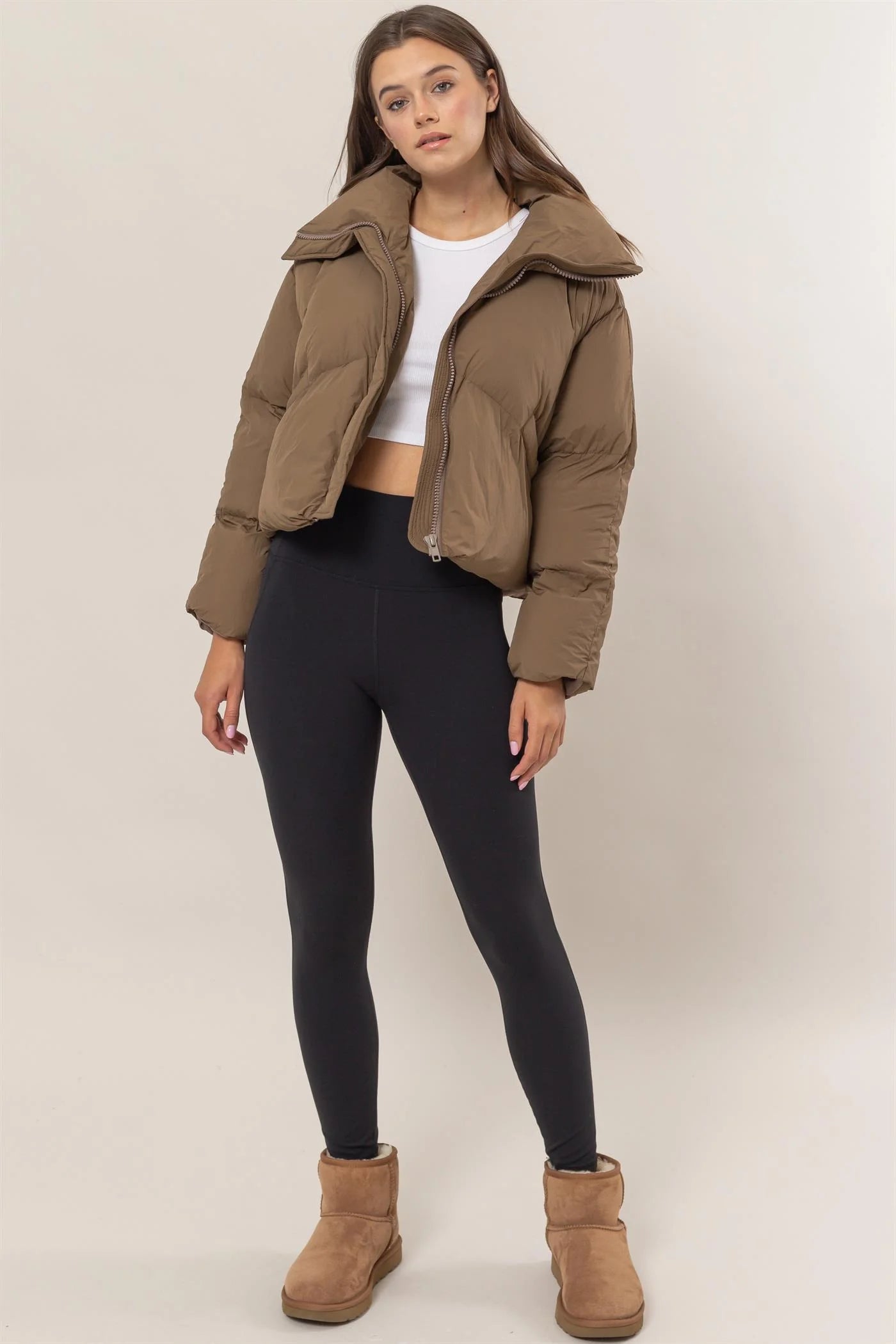Macchiato High Neck Puffer Jacket