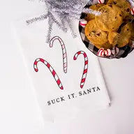Suck it Santa Tea Towel