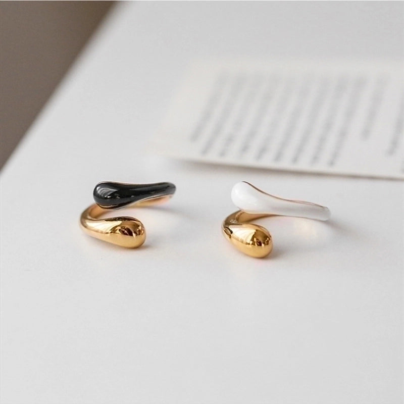 Minimalist Color Block Stainless Steel Ring
