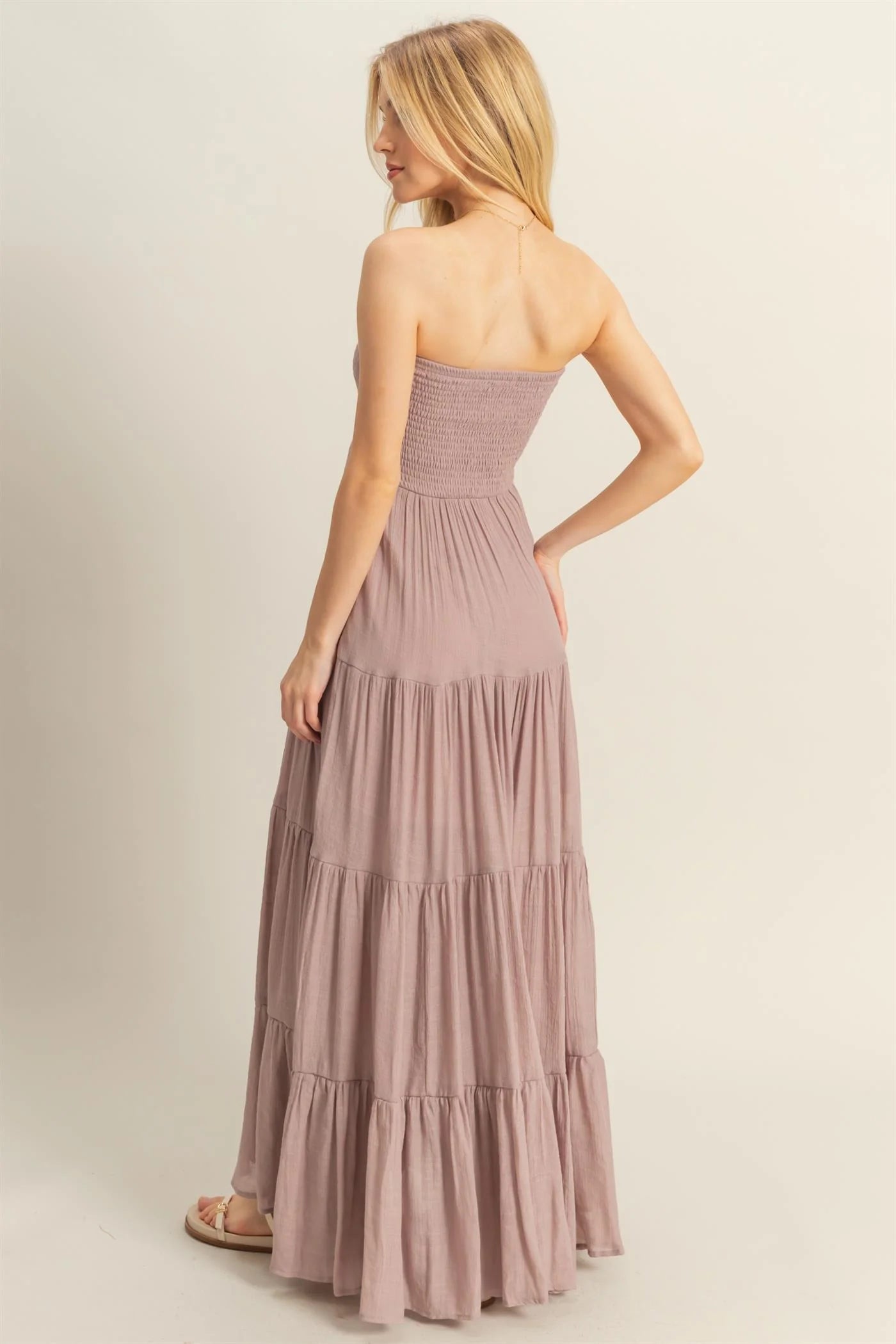 PREORDER FOR 3/21 Alice Strapless Ruched Maxi Dress