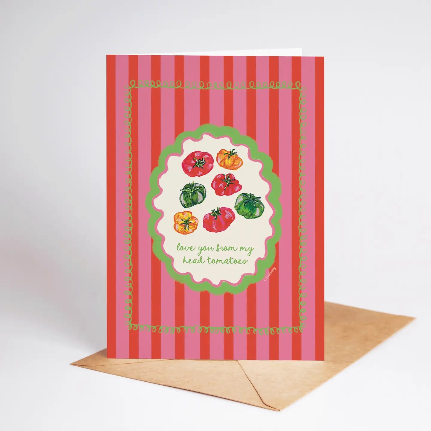 Love You from My Head Tomatoes Greeting Card