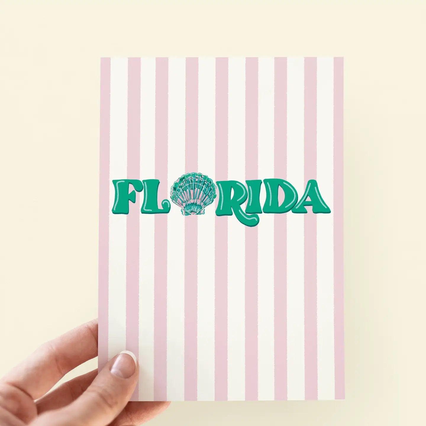 Florida Colorful Seashell Beach Coastal Greeting Card