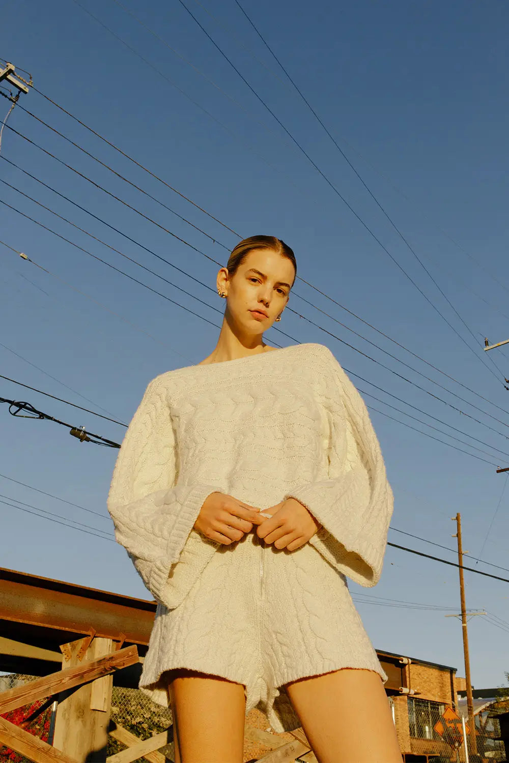 Alohi Cable Knit Oversized Sweater