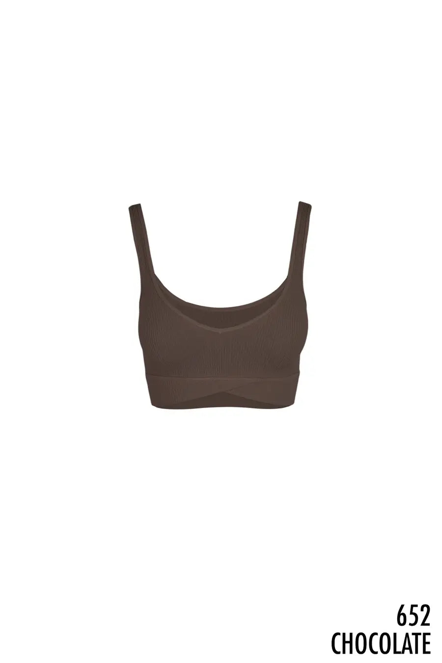 Ribbed Crossover Bra Top