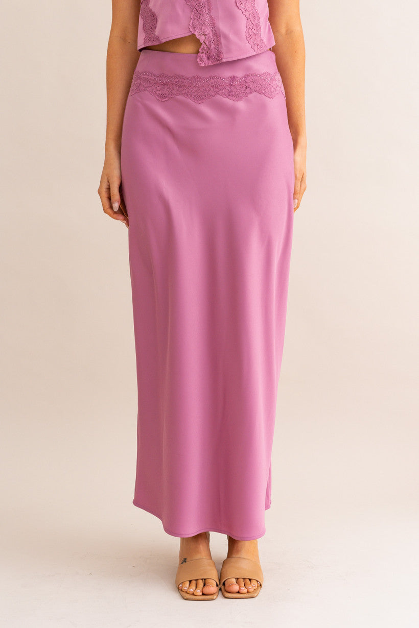 Melinda Satin Maxi Skirt