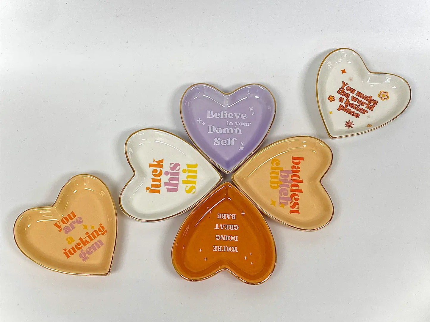 You Are A Fucking Gem - Heart Shaped Trinket Tray
