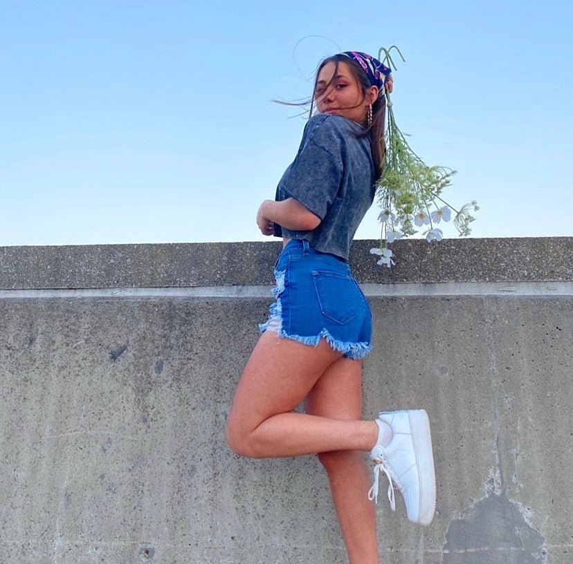 Acid Wash Glimmer Top