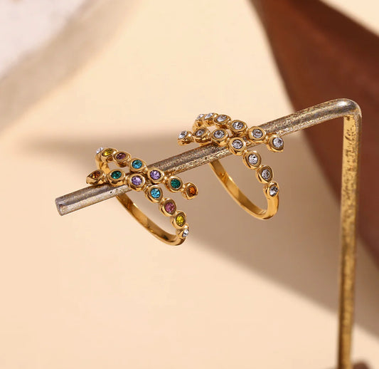 Cross Cross Gems Ring