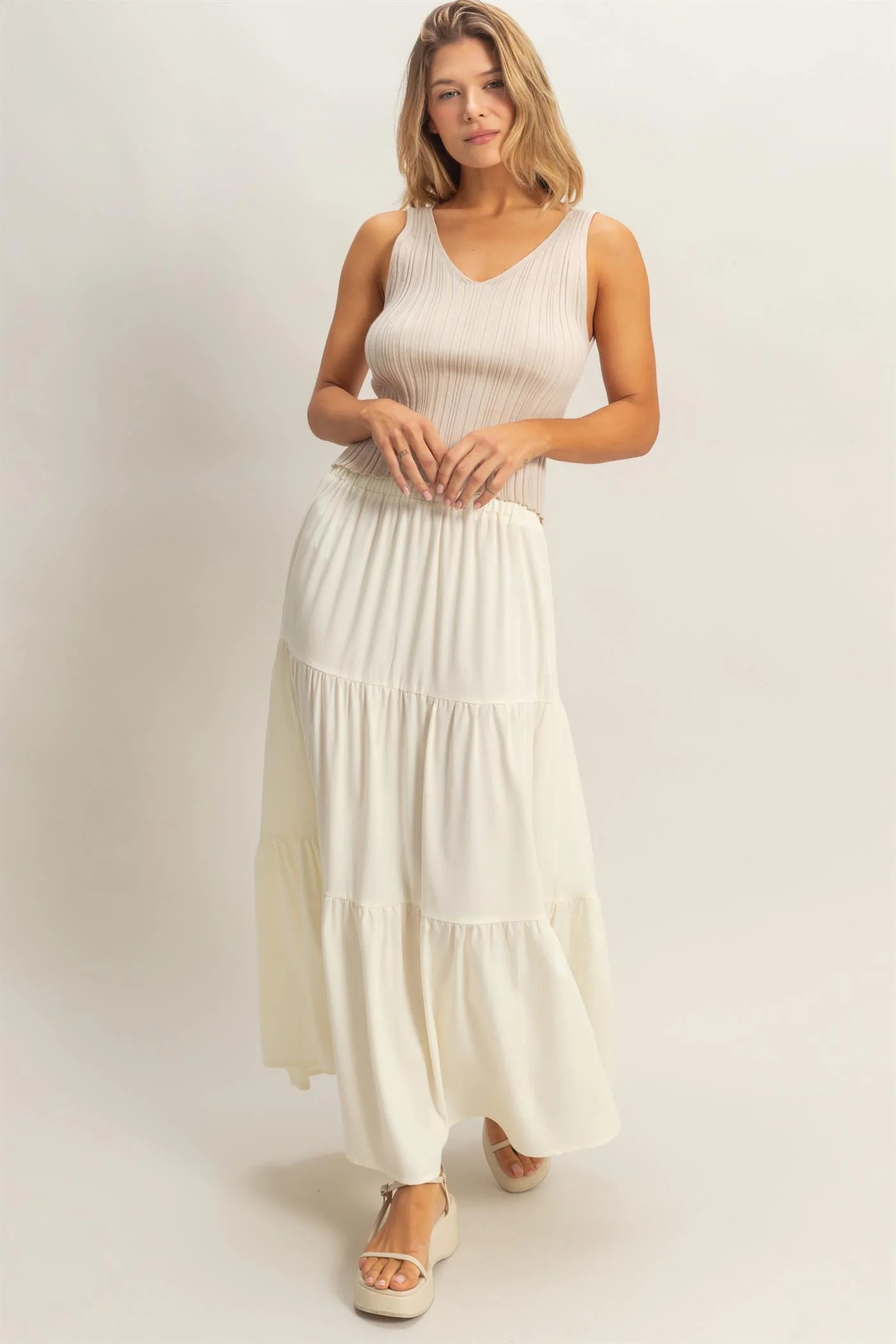 Buttercream Tiered Skirt