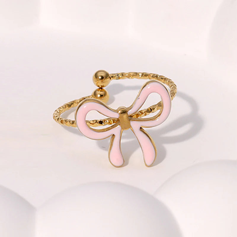 18K Gold Plated Bow Ring