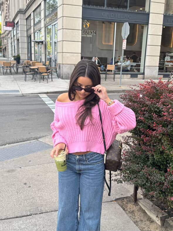 Bubblegum Cropped Sweater