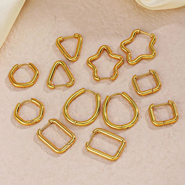 Wavy Star Hoops
