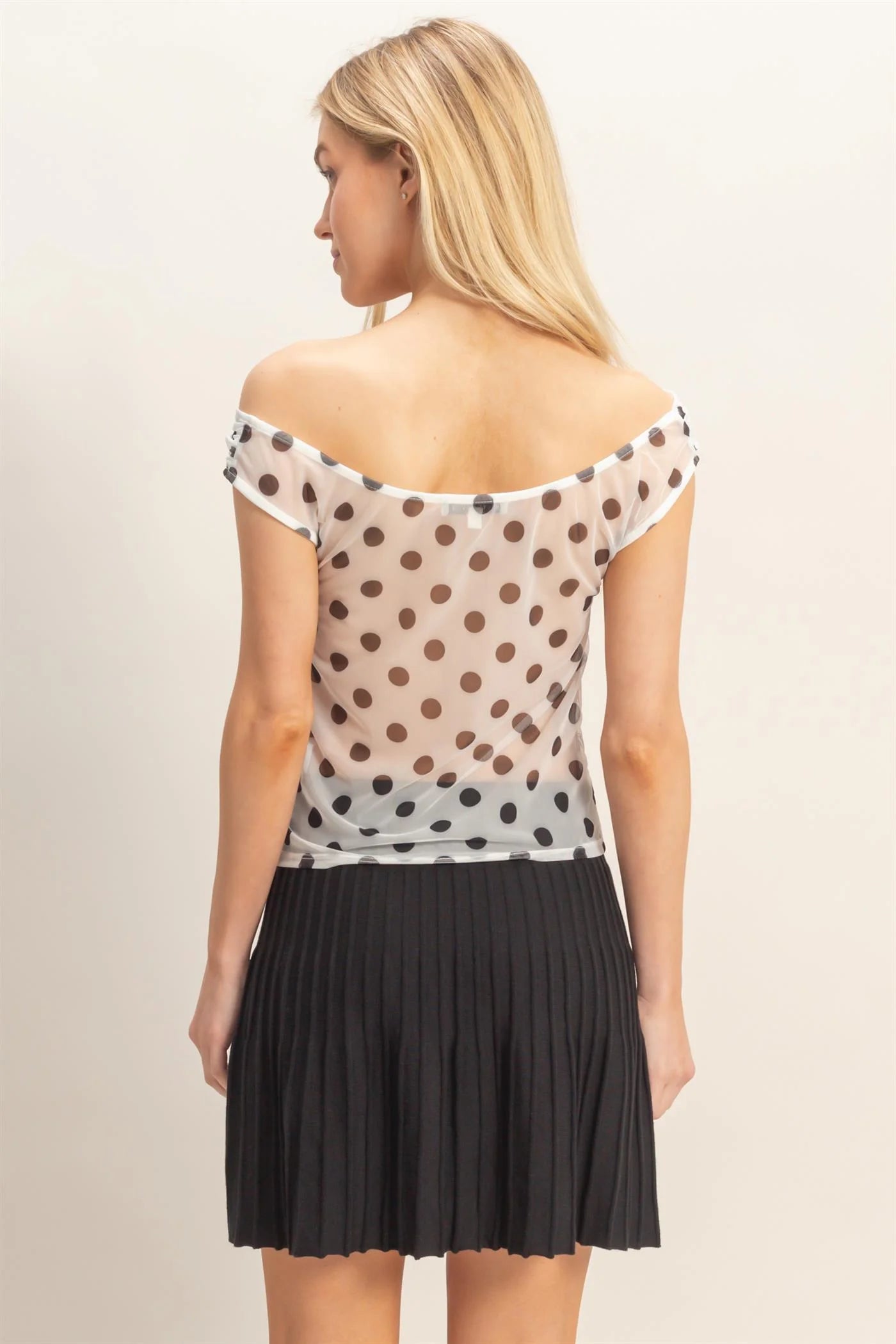 Poppy Off Shoulder Polka Dot Top