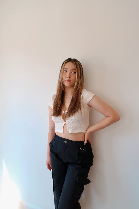 Mira Button Top